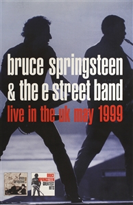 Bruce Springsteen 1999 Live In The UK May 1999 Tour Poster