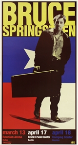 Bruce Springsteen 2000 The Reunion Tour Texas Dates Poster