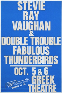 Stevie Ray Vaughan 1988 Greek Theatre Berkely With The Fabulous Thunderbirds Boxing Poster