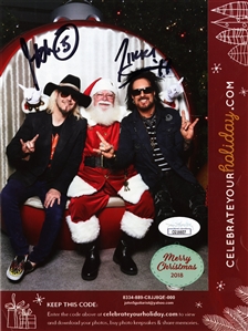 Motley Crue 2018 Nikki Sixx & John5 With Santa Claus Photo (With JSA COA)
