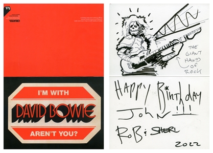 Rob Zombie 2022 Giant Hand Of Rock Birthday Card To John5 For His 54th Birthday With Drawings & Provenance