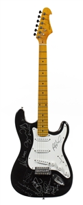 Deep Purple Signed Guitar By Seven Members w COA