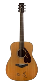 Ritchie Blackmore + Candice Night 1990s Autographed Yamaha Acoustic Guitar w COA