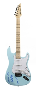 White Lion 2015 Vito Bratta Autographed Minsine Blue Guitar