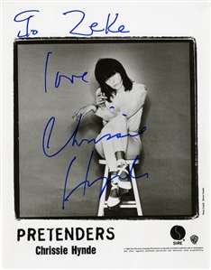 The Pretenders 1994 Autographed & Personalized Chrissie Hynde Publicity Photo w/COA