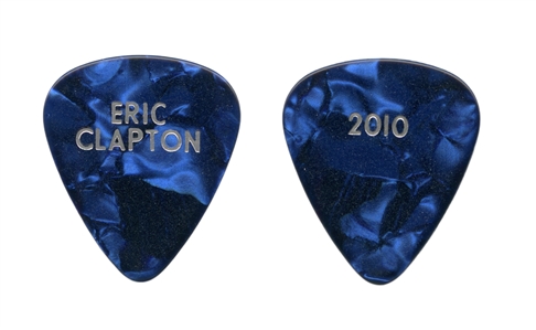 Eric Clapton 2010 Single Blue Pearloid Pick w/COA