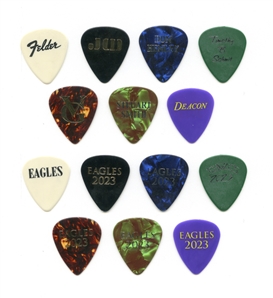 The Eagles 2017-2023 Lot of 7 Band Members Guitar Picks w/COA