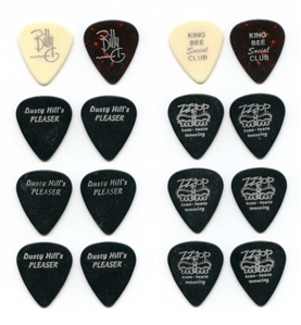ZZ Top 1996 - 2000 Lot of 8 Billy Gibbons & Dusty Hill Guitar Picks w/COA