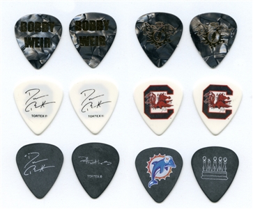 Jam Band Bob Weir, Darius Rucker, Dave Matthews Lot of 6 Guitar Picks w/COA