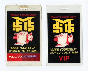 Michael Schenker Group 1990 All Access & VIP Backstage Passes Owned & Used by Zeke Clark w/COA