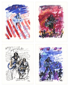 Winger 2017 Lot of 10 Signed Color Art Prints