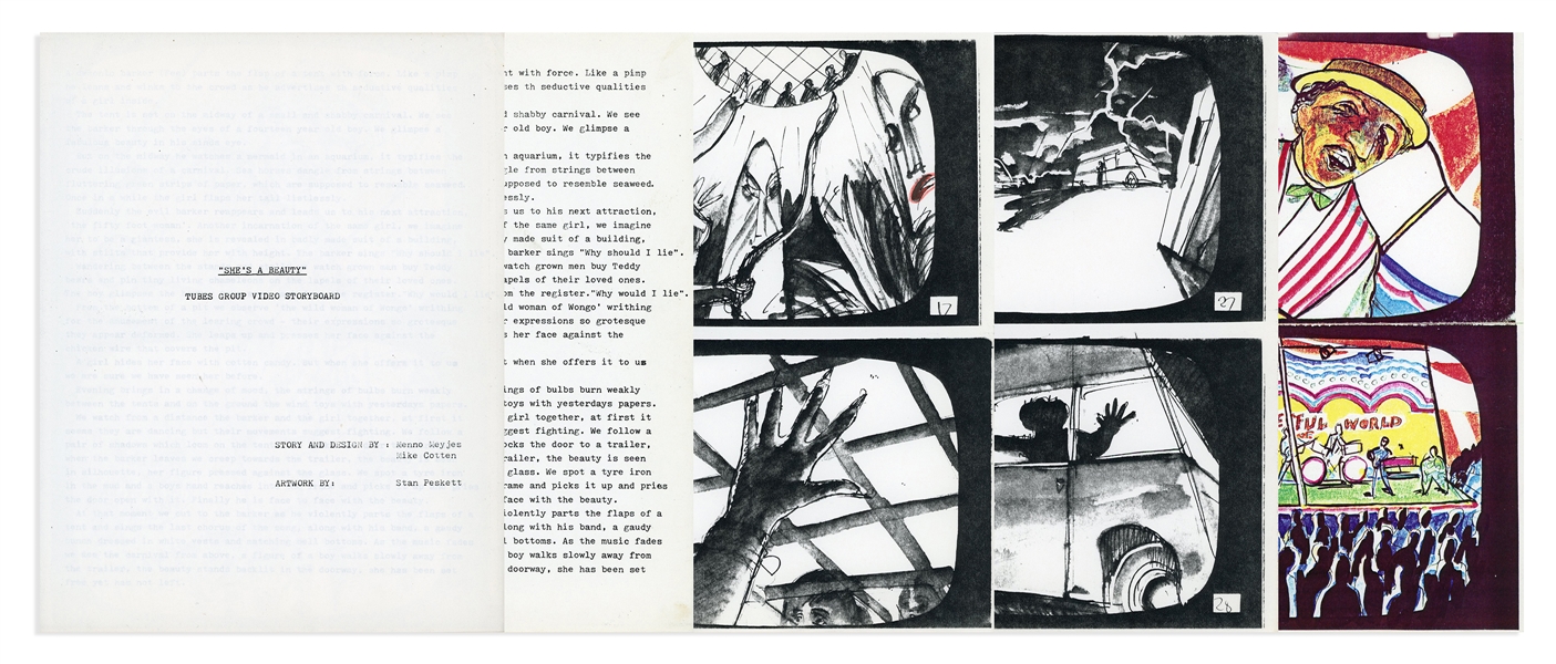 The Tubes 1983 She’s A Beauty Video Storyboard Documents
