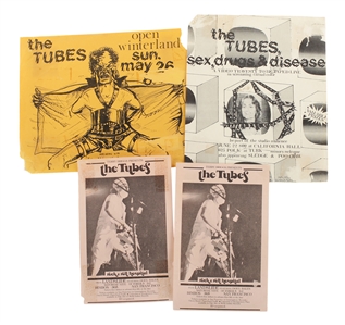 The Tubes 1974 Lot of 4 Original Concert Flyers and Handbills