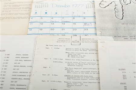 The Tubes 1976–1979 Original Tour Itineraries and Paperwork Archive