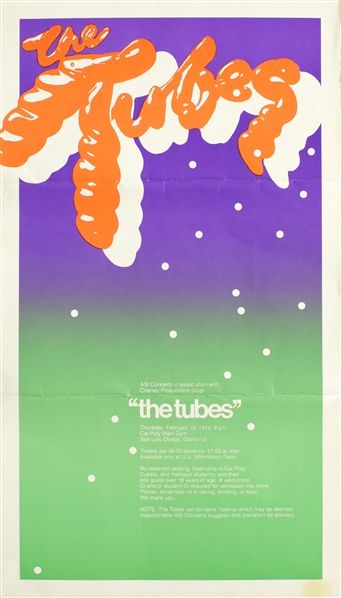 The Tubes 1978 Cal Poly San Luis Obispo Concert Poster