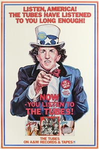 The Tubes 1977 Now Record Store Promotional Mounted Poster