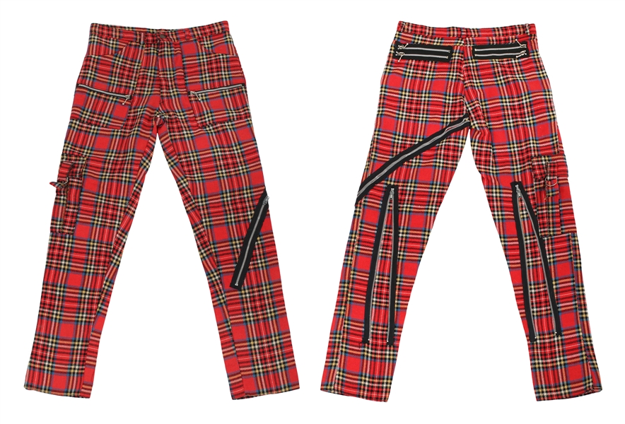 The Tubes 1980s-1990s Fee Waybill Owned & Worn Red Plaid Pants