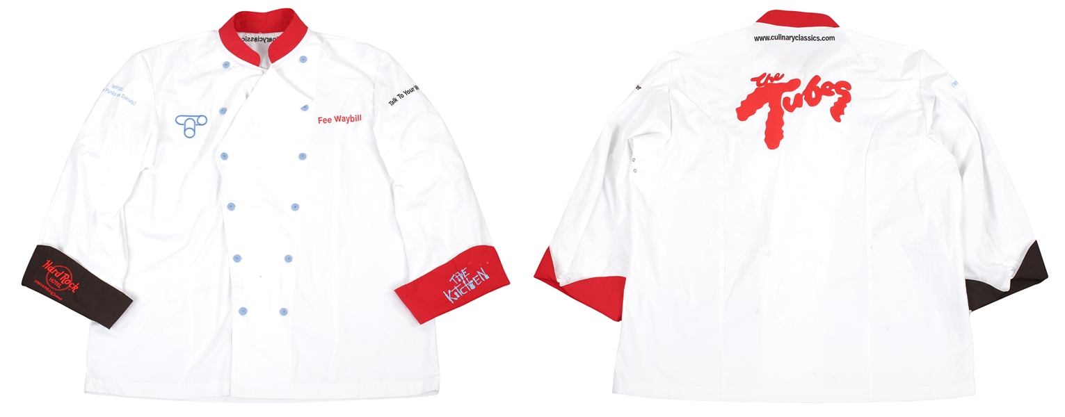 The Tubes 1990s-2000s Fee Waybill Owned & Worn Hard Rock Hotel Chef’s Coat w/ Custom Embroidery
