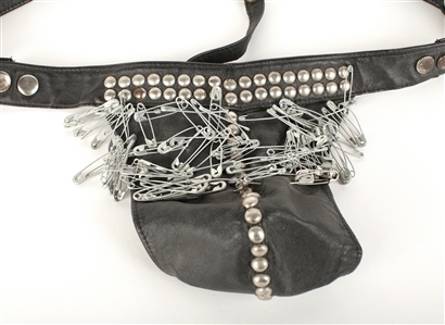The Tubes 1980s-1990s Fee Waybill Owned & Worn Leather Thong w/ Safety Pins