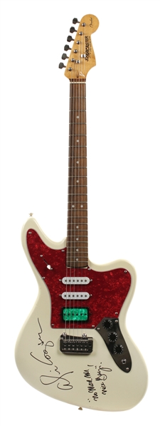 Alice Cooper Signed & “No More Mr. Nice Guy” Lyric Inscription Fender Guitar w COA