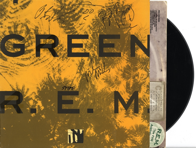 R.E.M Band Signed “Green” Album w COA