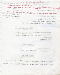 Jimmy Buffett “Somewhere Over China” Original Album Linear Notes - The Finished Songs as of 8/15/1981 w COA