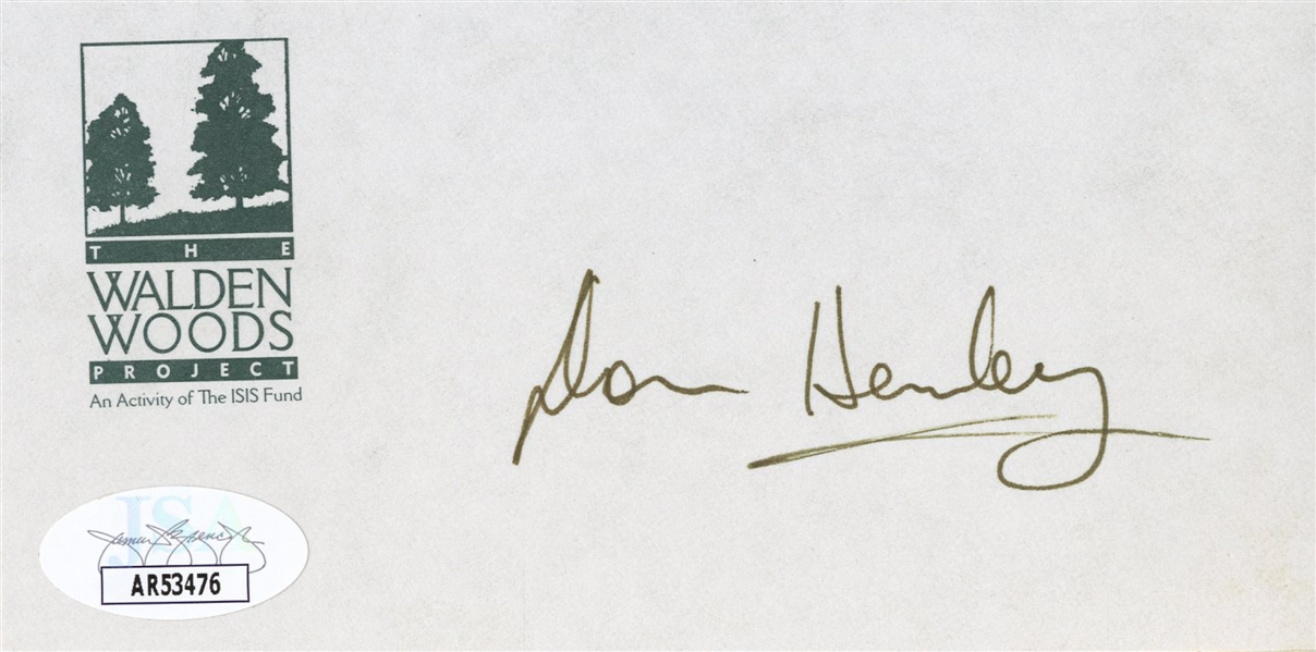 Don Henley Signed Cut w COA