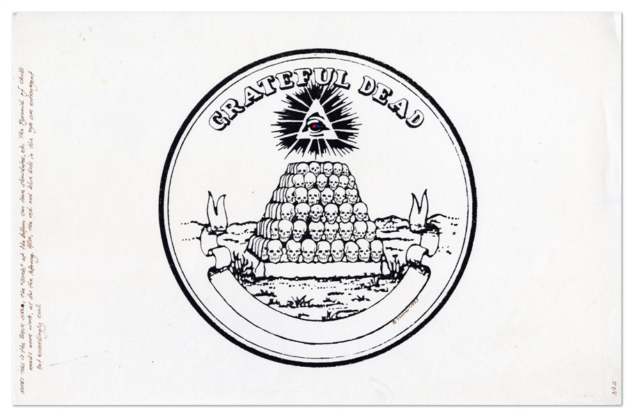 The Grateful Dead Original 1993 Print Featuring Skull Pyramid