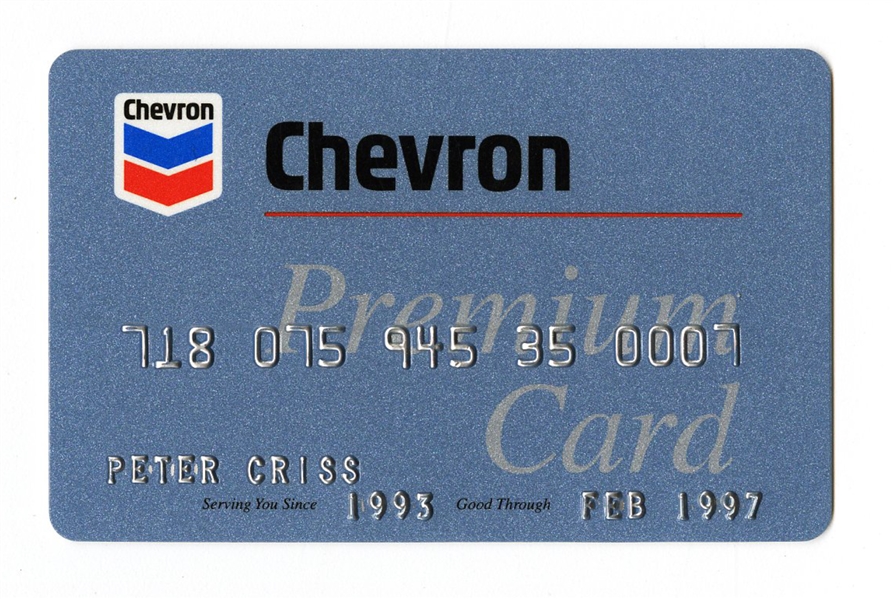 KISS Peter Criss 1993 Personally Owned Credit Card