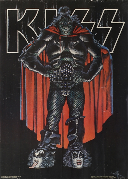 KISS 1977 “Dragonhead” Poster Featuring Gene Simmons
