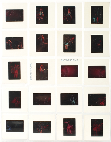Led Zeppelin Circa 1970 Incredible Group of 20 Color Negatives