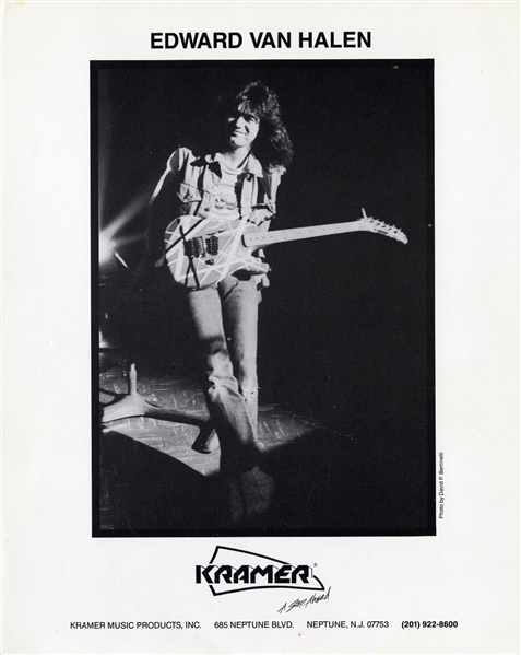 Edward Van Halen Original Kramer Photograph Advertisement