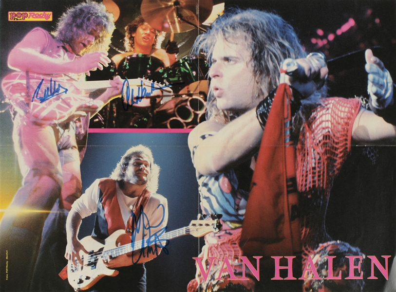 Van Halen Signed Oversized German Magazine Insert Poster w COA