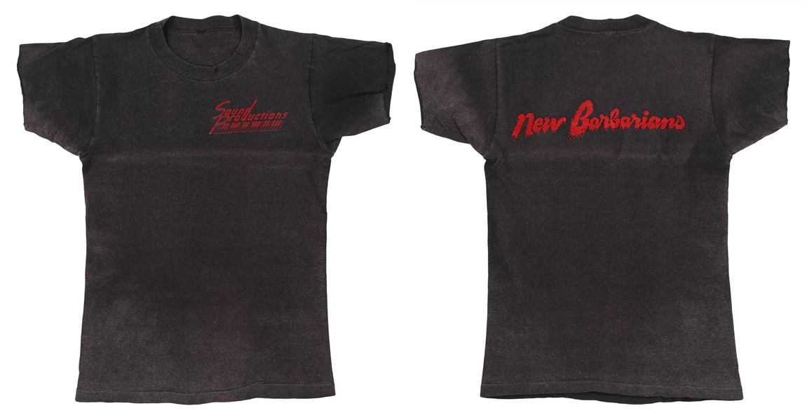 Ian McLagan 1979 - 1980 Rare New Barbarians Sound Productions Crew Shirt
