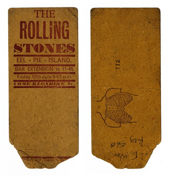 The Rolling Stones 1963 Eel Pie Island barney Bubbles Designed Handbill
