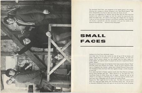 Small Faces 1967 Red Tour Program With Roy Orbison