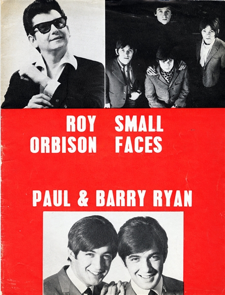 Small Faces 1967 Red Tour Program With Roy Orbison