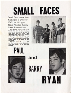 Small Faces 1967 Purple Tour Program With Roy Orbison