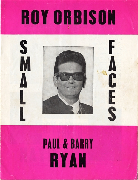 Small Faces 1967 Purple Tour Program With Roy Orbison