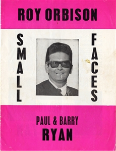 Small Faces 1967 Purple Tour Program With Roy Orbison