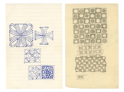 Ian Mclagan 1960s Five Pieces of Original Hand-drawn Artwork Large & Small