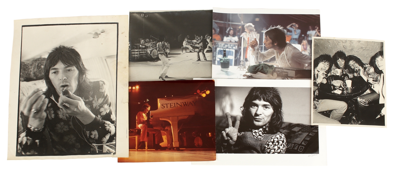 Ian McLagan 1960s - 1980s Oversized Photo Lot Including Bill Wyman Signed Limited Edition Print