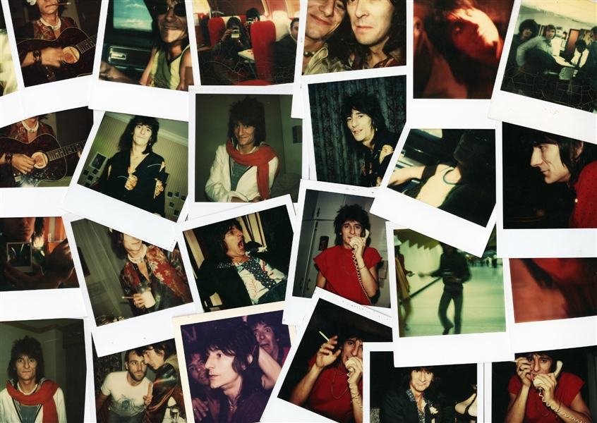 Ronnie Wood 1970s Lot of 32 Polaroids