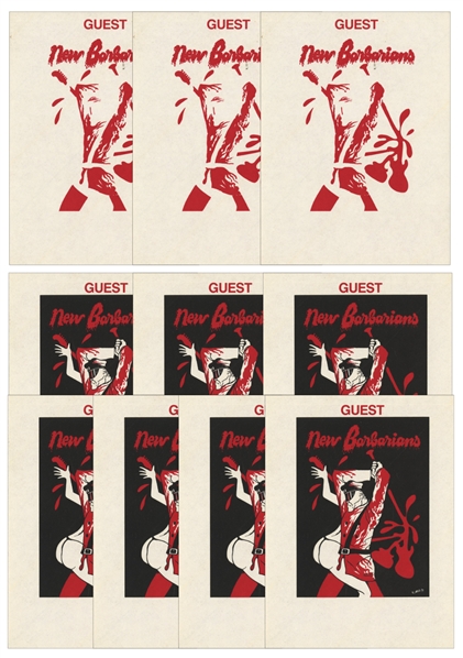 The New Barbarians 1979 Lot of 10 Ronnie Wood Designed Guest Backstage Passes