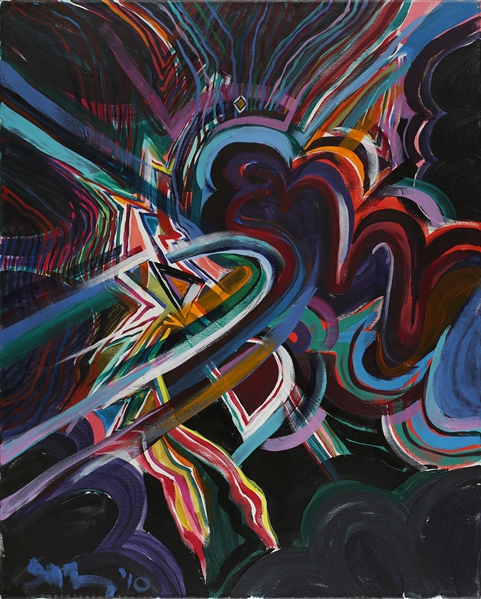 Ian McLagan 2010 Bourbon Street Goatmen Painting