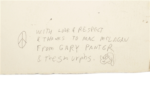 Gary Panter 1983 Smurph Original Painting Dedicated & Gifted to Ian McLagan