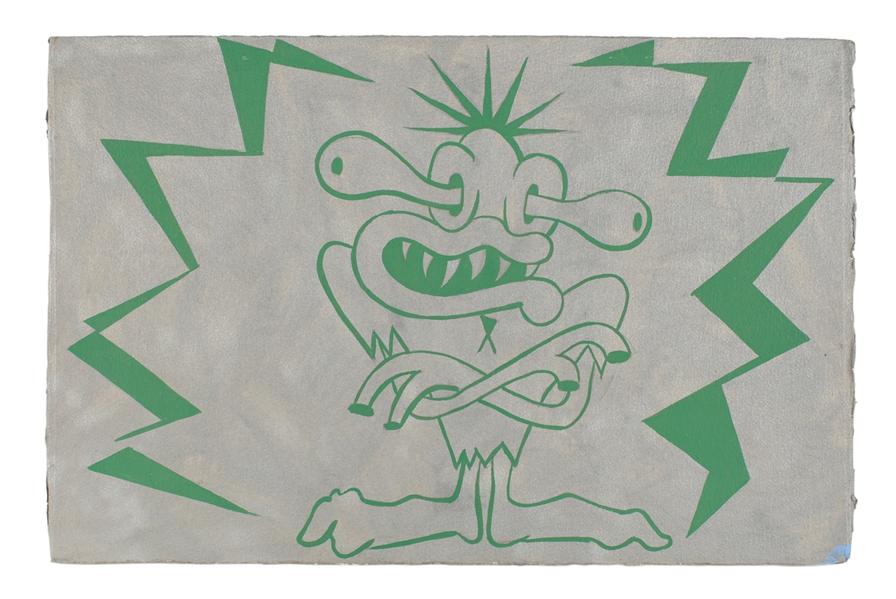 Gary Panter 1983 Smurph Original Painting Dedicated & Gifted to Ian McLagan