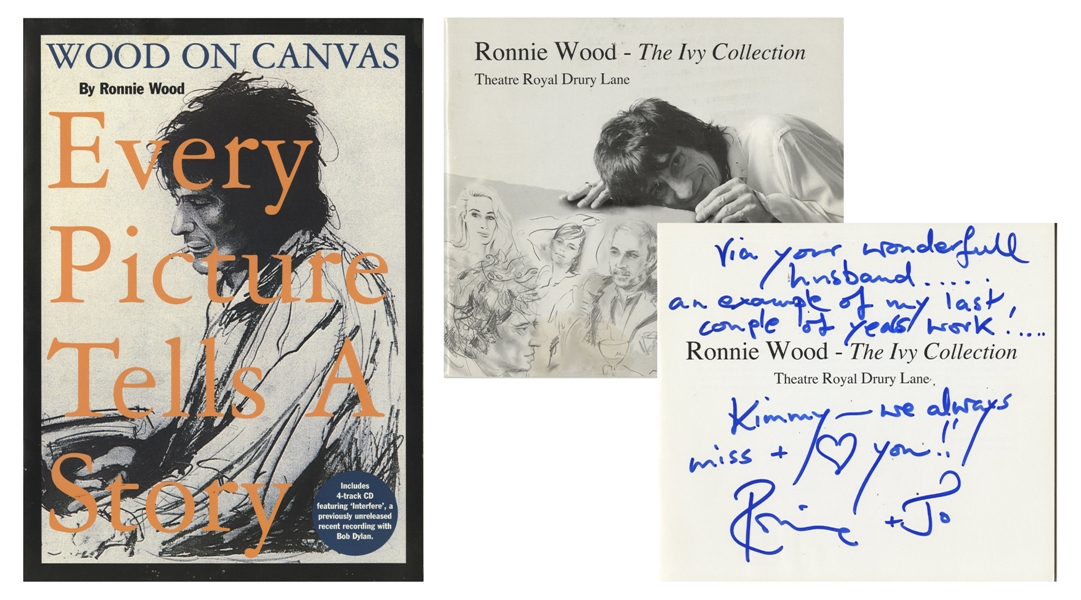 Ronnie Wood 1998-2004 Autographed Art Exhibit Program & Book Promotional Material