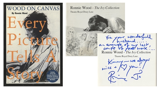 Ronnie Wood 1998-2004 Autographed Art Exhibit Program & Book Promotional Material