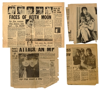 Keith Moon 1964 - 1969 Clippings & Photos Lot